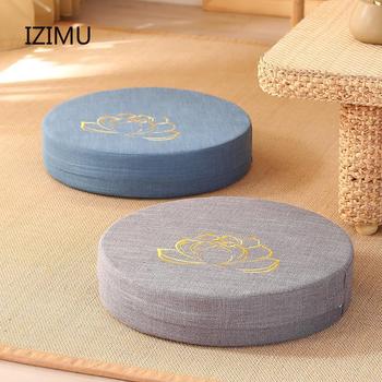 IZIMU 40X6CM Yoga Meditate PEP Hard Texture Meditation Cushion Backrest Pillow Japanese Tatami Mat Removable and Washable 2