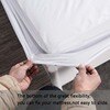 Smooth Waterproof Mattress Protector Cover for Bed Solid White Wetting Breathable Hypoallergenic Protection Pad Cover Customized 2