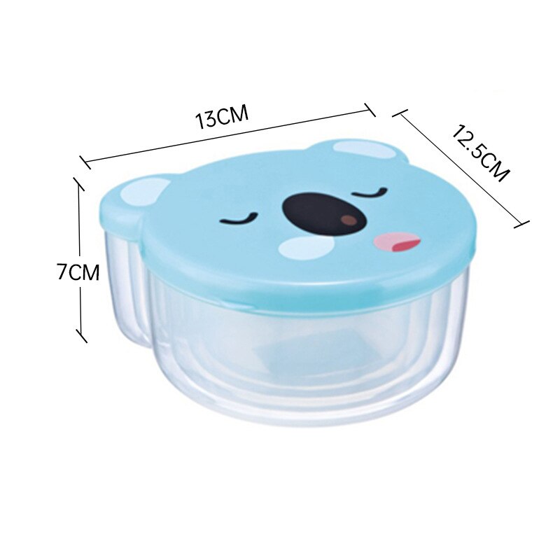 Stackable Bento Box Kids Cute Bear Leakproof Lunch Containers For