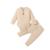 Infant Newborn Baby Girl Boy Spring Autumn Ribbed/Plaid Solid Clothes Sets Long Sleeve Bodysuits + Elastic Pants 2PCs Outfits 12