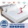 Solid Color Quilted Embossed Waterproof Mattress Protector Fitted Sheet Style Cover for Mattress Thick Soft Pad for Bed 3